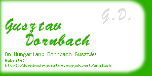 gusztav dornbach business card